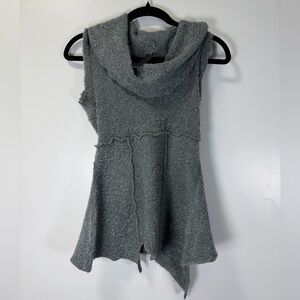 Chaudry KC Grey Sleevless Cowl Neck‎ Sweater NWT Small
